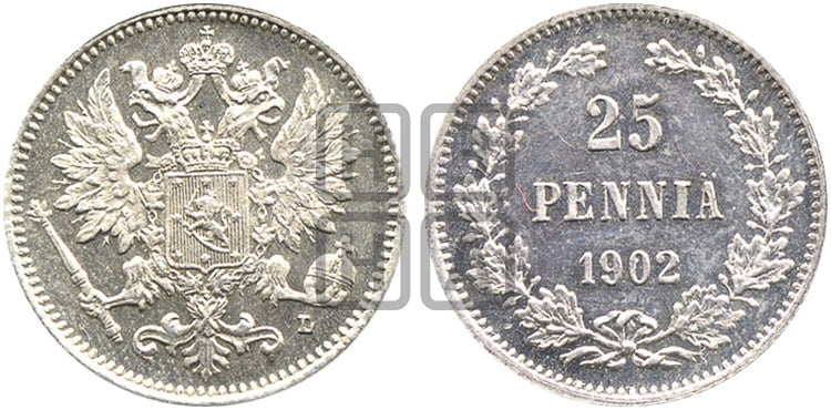 25 пенни 1902 года L - Биткин #413