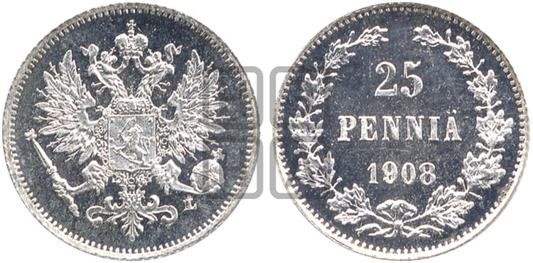 25 пенни 1908 года L - Биткин #416