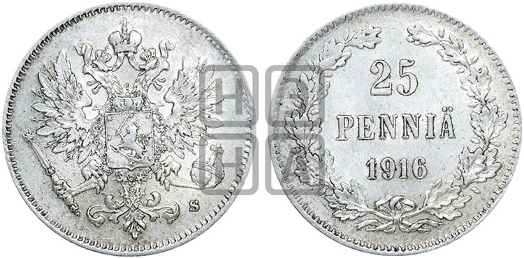 25 пенни 1916 года S - Биткин #421
