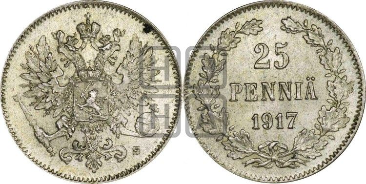 25 пенни 1917 года S - Биткин #422
