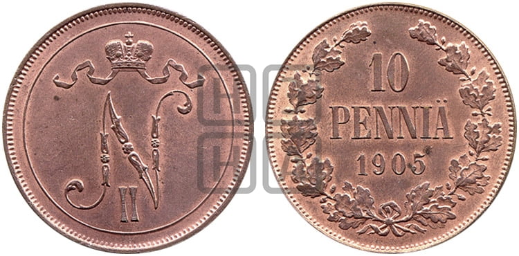 10 пенни 1905 года - Биткин #429