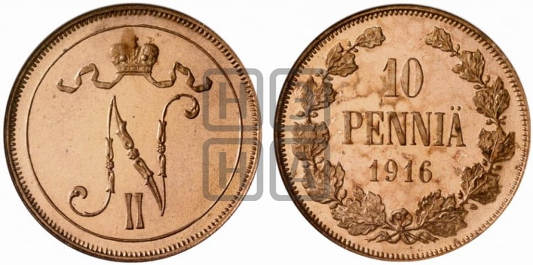 10 пенни 1916 года - Биткин #439