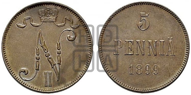 5 пенни 1899 года - Биткин #444