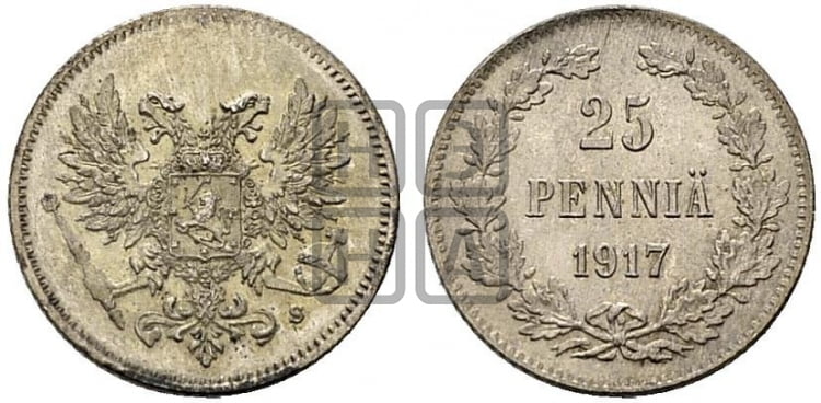 25 пенни 1917 года S - Биткин #2