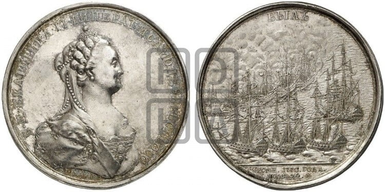 Морская победа при Чесме, 24 июля 1770
