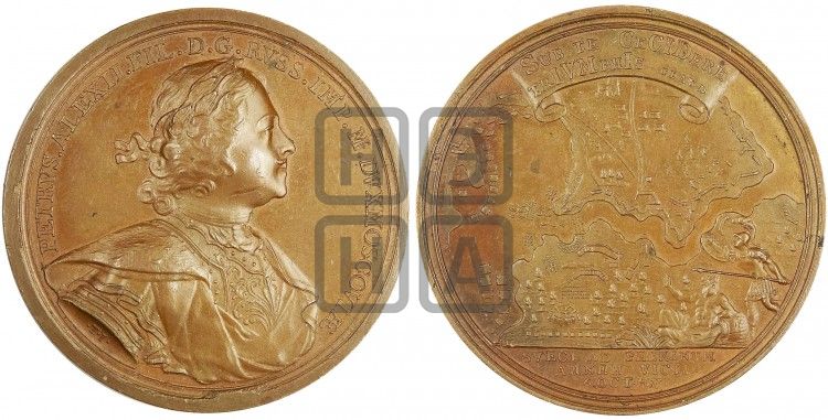 медаль Сражения у реки Пелькине, 6 октября 1713 - Дьяков: 45.4