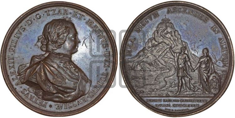 медаль Вступление Петра I на престол, 27 апреля 1682 - Дьяков: 3.4