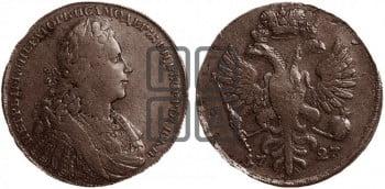Рублевидная медаль, 1727