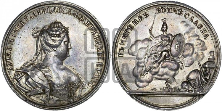 медаль Во славу императрицы Анны, БД (1736) - Дьяков: 73.5