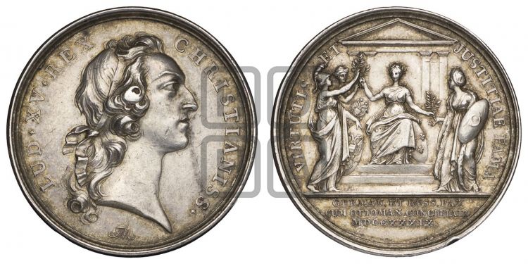 медаль Мир с Турцией, 1739 - Дьяков: 81.7