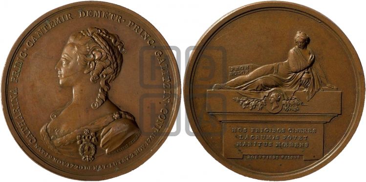медаль Смерть княгини Екатерины Голицыной, 2 ноября 1761 - Дьяков: 108.1