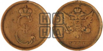 Наградная медаль с вензелем и орлом, 1791