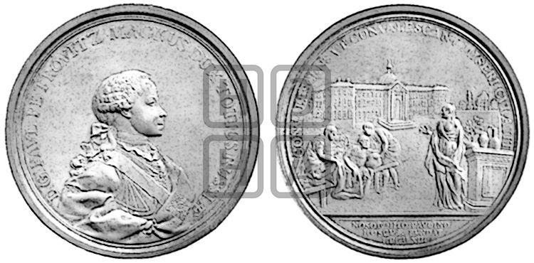 медаль Основание Павловской больницы в  Москве, 1763 - Дьяков: 124.1