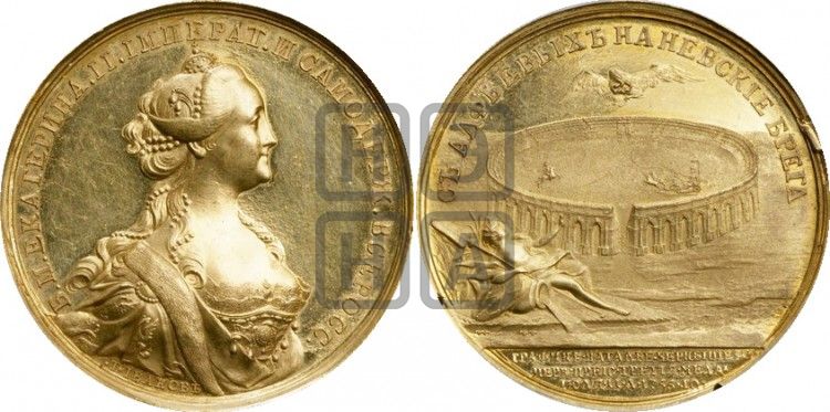 медаль Придворная карусель, 1766 - Дьяков: 131.7