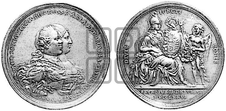 медаль Второе бракосочетание в. к. Павла Петровича, 26 сентября 1776 - Дьяков: 170.2