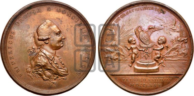 медаль Фридрих Фреезе, 17 января 1780 - Дьяков: 186.1