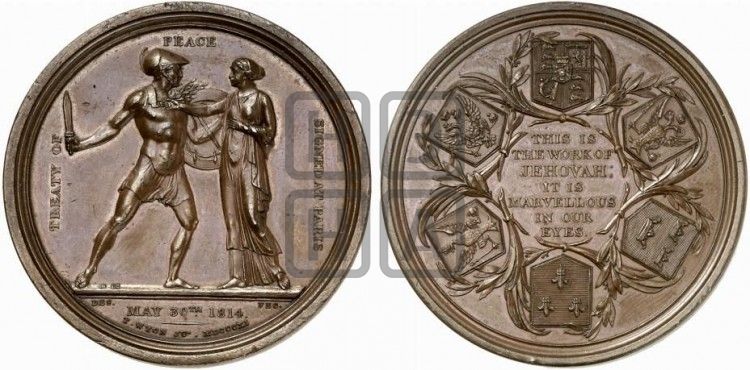 медаль Парижский мир 1814 года - Дьяков: 377.1