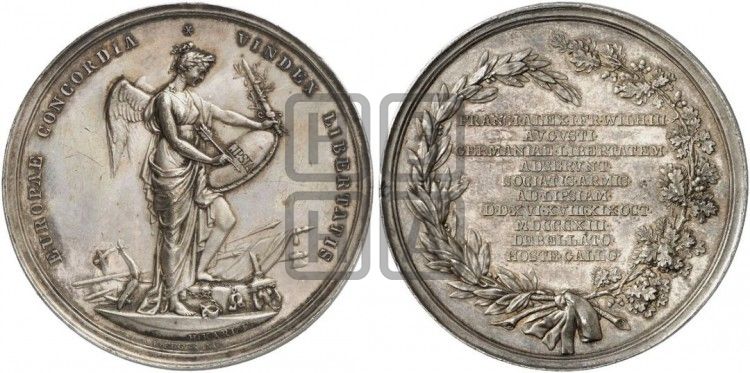 медаль Битва при Лейпциге. 1813 - Дьяков: 368.1