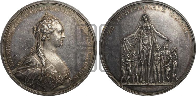 медаль За прививание оспы. БД (1826) - Дьяков: 464.1