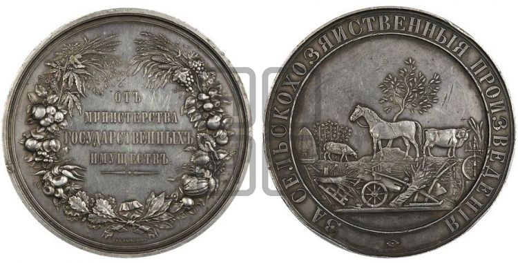 медаль Министерство государственных имуществ. БД - Дьяков: 576.7