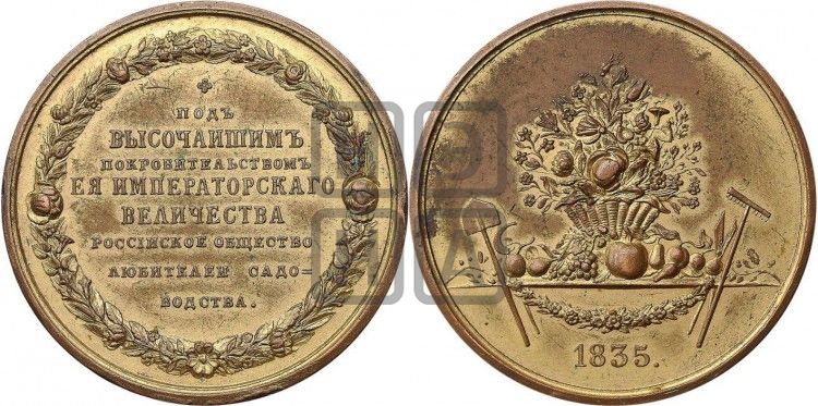 медаль Российское общество любителей садоводства. 1835 - Дьяков: 521.4