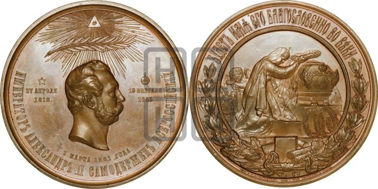 медаль Смерть Александра II. 1881 - Дьяков: 881.1