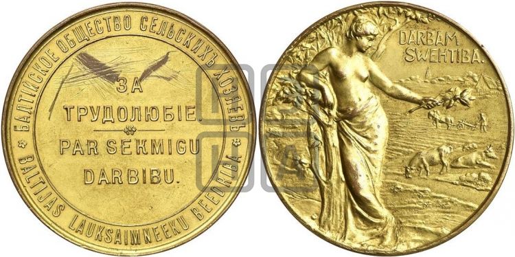 медаль Балтийское общество сельских хозяев. БД - Дьяков: 775A.1