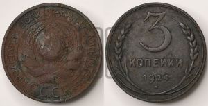 3 копейки 1924 года 
