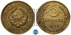 5 копеек 1933 года 