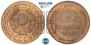 3 копейки 1924 года 