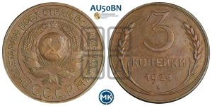 3 копейки 1924 года 