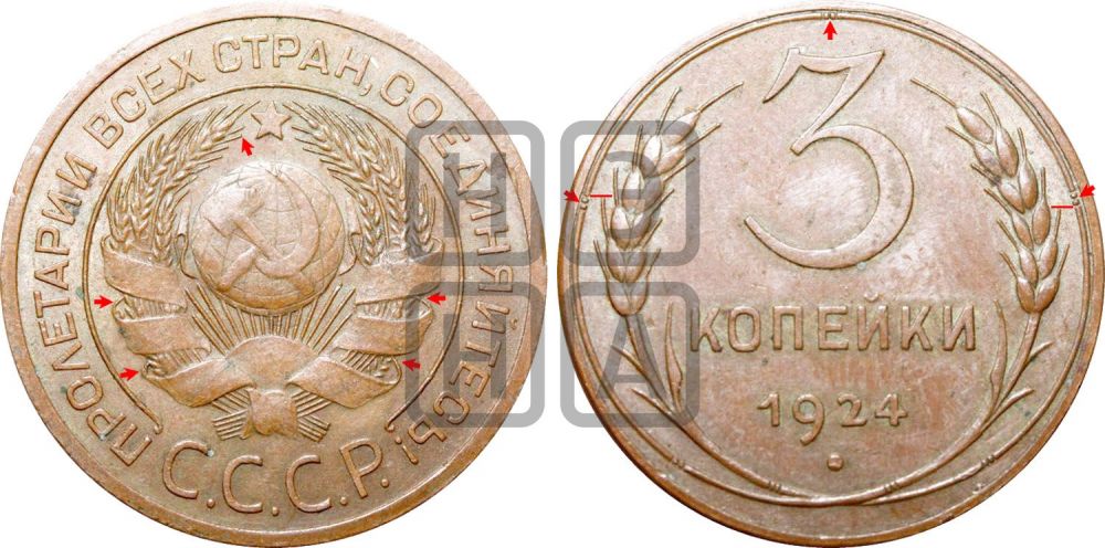 3 копейки 1924 года | Адрианов - 5г