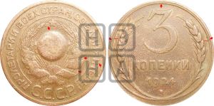 3 копейки 1924 года | Адрианов - 2и
