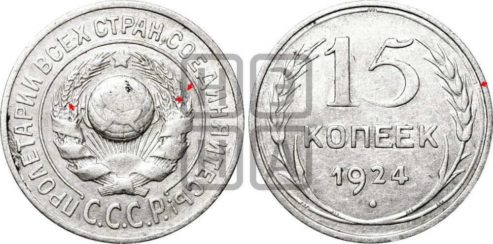 15 копеек 1924 года | Адрианов - 6б