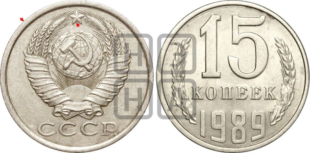 15 копеек 1989 года | Адрианов - 244