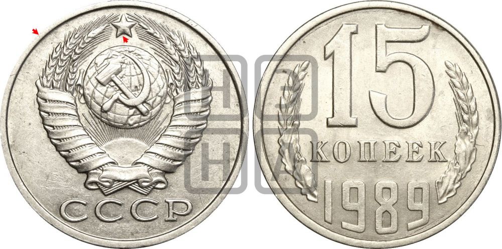 15 копеек 1989 года | Адрианов - 245