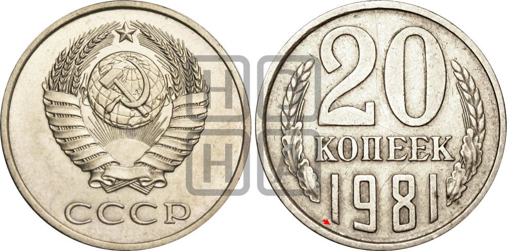 20 копеек 1981 года | Адрианов - 233