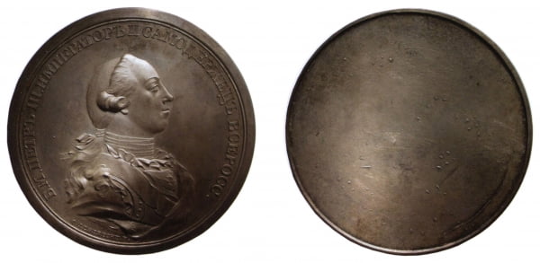 К. Леберехт. Медаль с портретом Петра III
