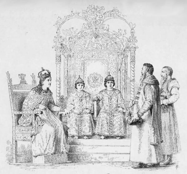 Изображение Правительницы Софьи Алексеевны, Царей Иоанна и Петра Алексеевичей