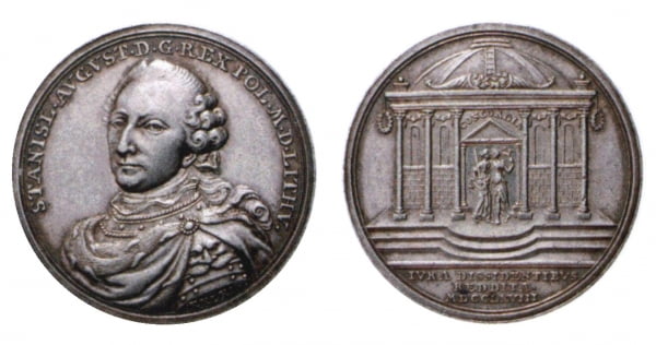 И.Л. Окслейн. Признание прав диссидентов. Польская медаль 1768 г.