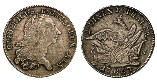 Монета Фридриха II, 1767 г.