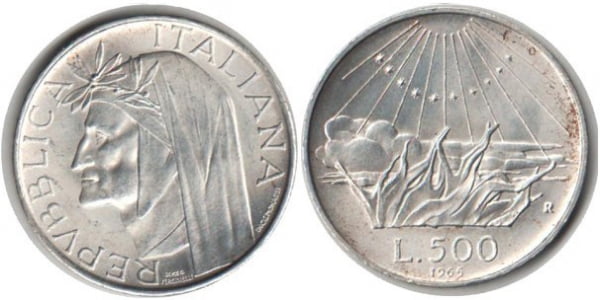 Монета 500 лир, Италия
