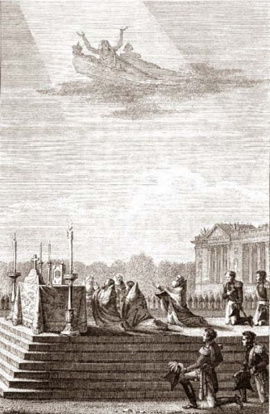 пасхальное богослужение в Париже - 29 марта (10 апреля) 1814