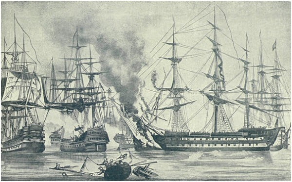 Линейный корабль «Гангут» в «Наваринском» сражении