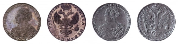 Рубли Екатерины I, 1725 г. 